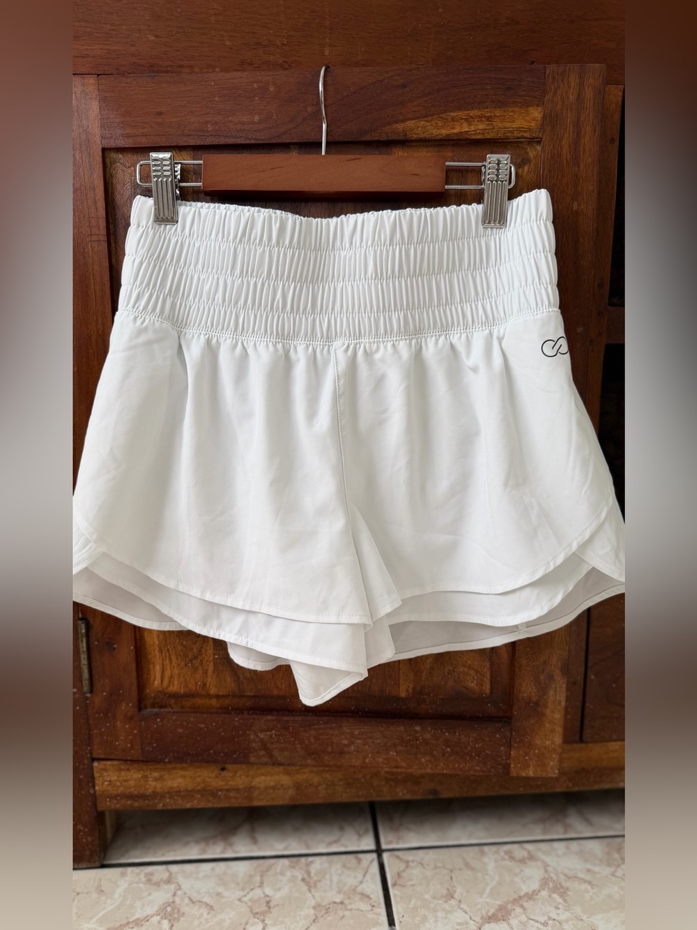 CALIA by Carrie Underwood White Layered Athletic Shorts